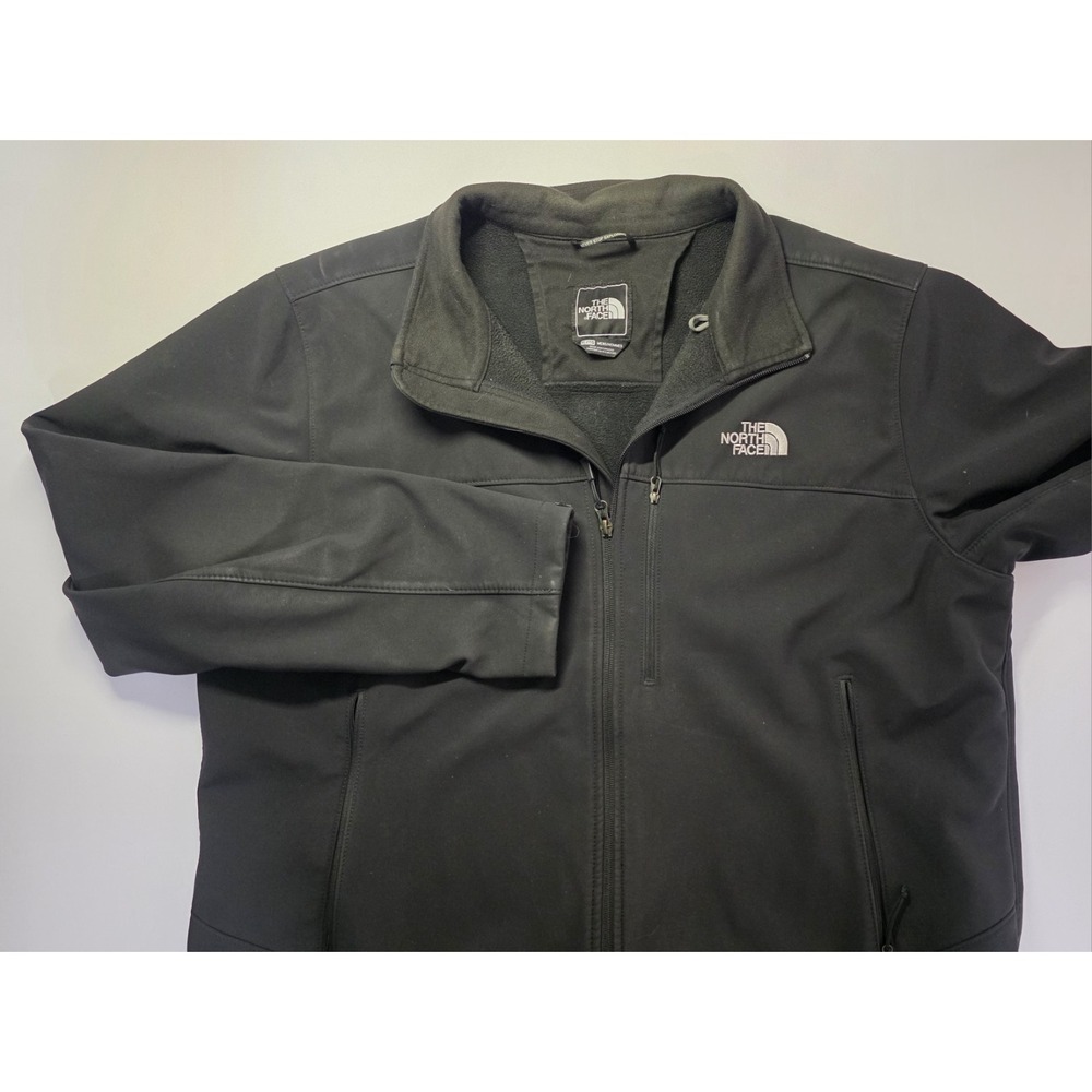 The North Face Mens XL Apex Bionic Jacket Soft Shell Full Zip Pockets Black